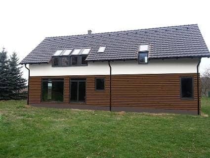 Dřevěný fasádní obklad - varianta 2 - zadní pohled