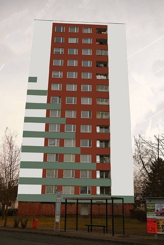 Návrh revitalizace fasády - varianta 3