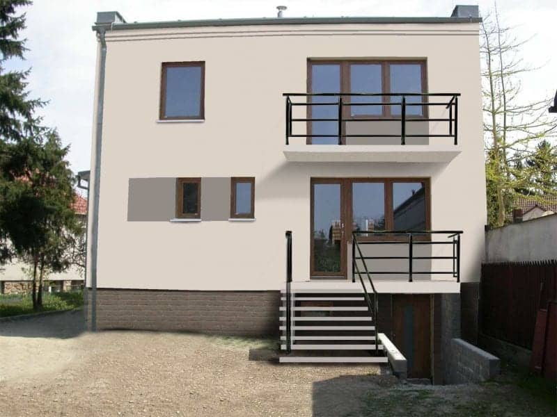 Návrh fasády rodinného domu - varianta 6