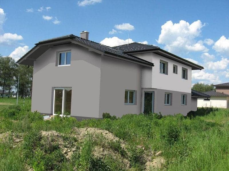 Návrh fasády rodinného domu - varianta 6