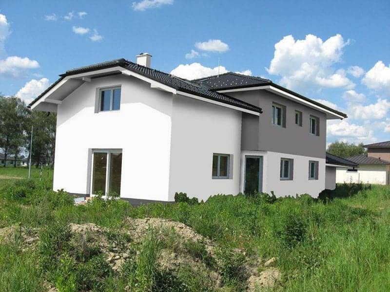 Návrh fasády rodinného domu - varianta 5