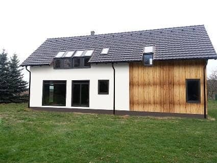 Dřevěný fasádní obklad - varianta 1 - zadní pohled