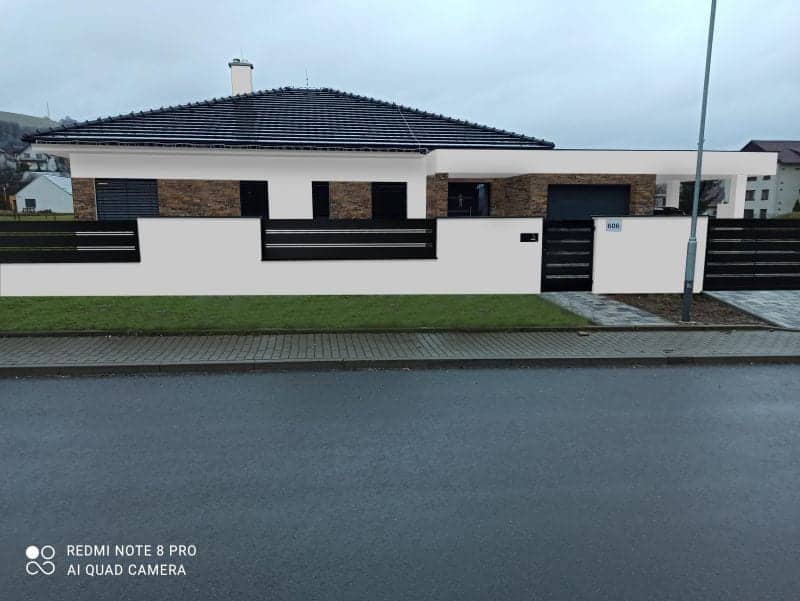 Návrh fasády rodinného domu - varianta 3