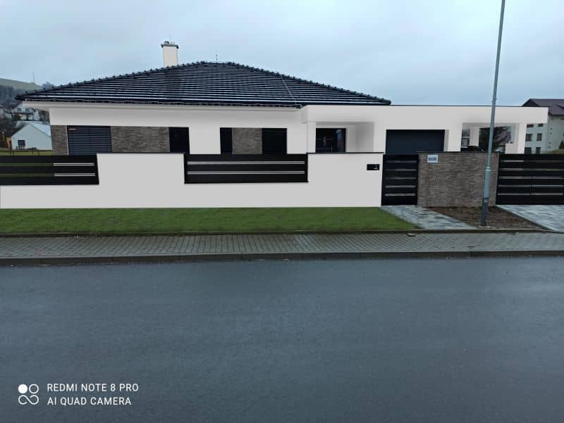 Návrh fasády rodinného domu - varianta 1