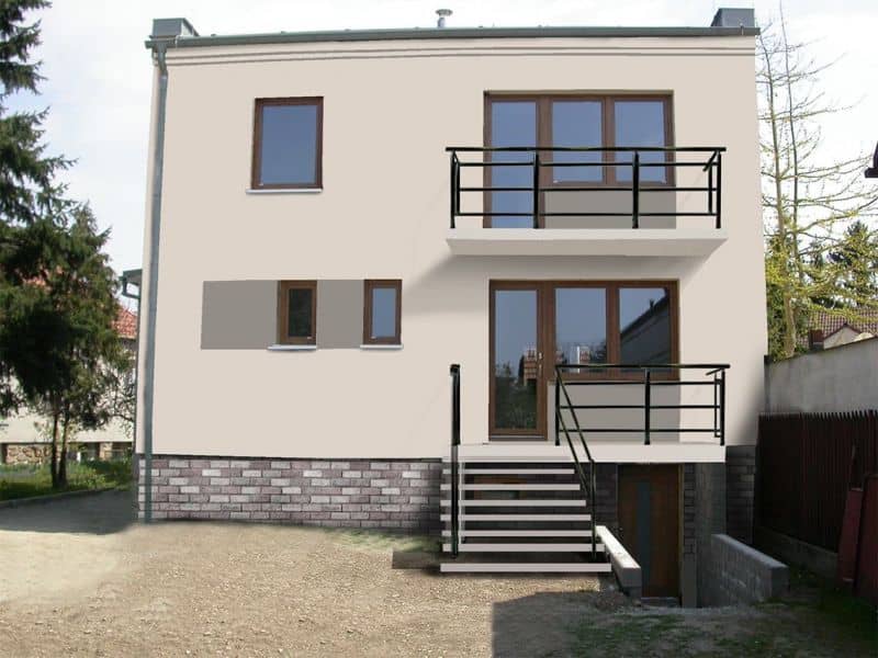 Návrh fasády rodinného domu - varianta 7